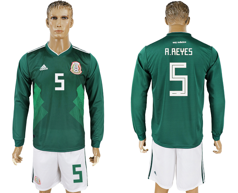 Maillot de foot MEXICO LONG SLEEVE SUIT #5 A.REYES  2018 FIFA WO
